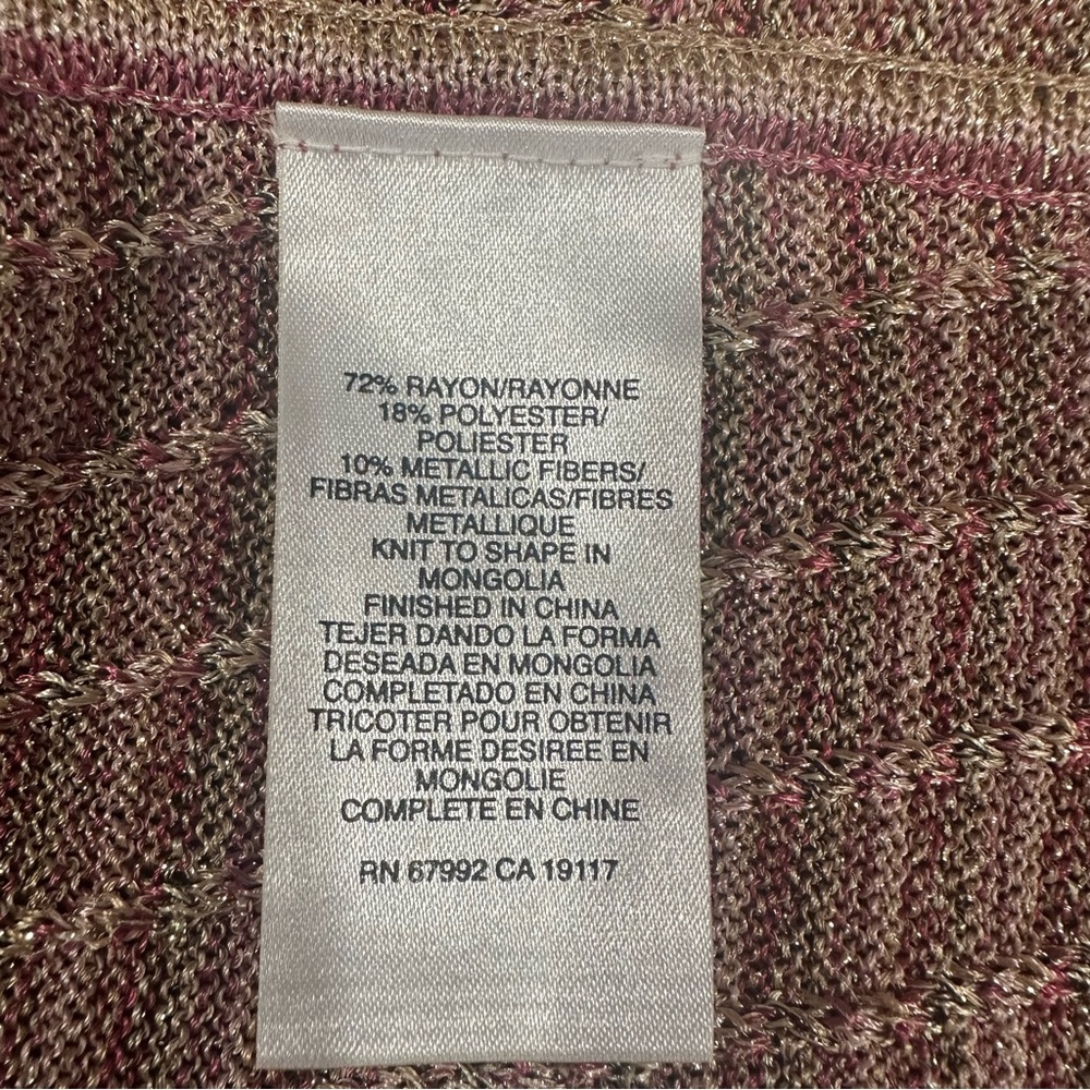 Sigrid Olsen Open Cardigan Size Large Micro Strip… - image 7